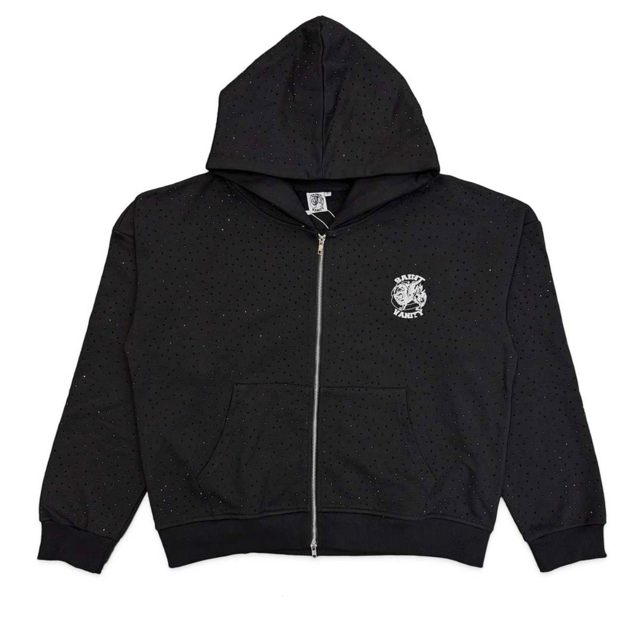Saint Vanity Rhinestone Zip Up