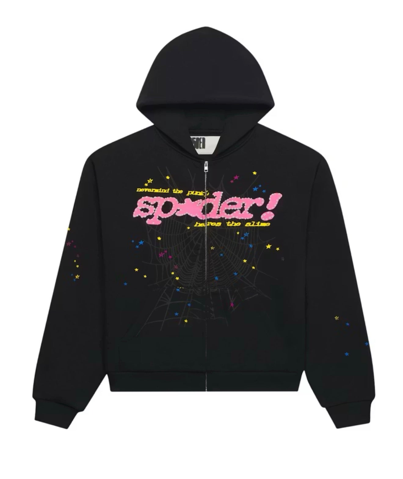 Sp5der Punk V2 Zip Up Black