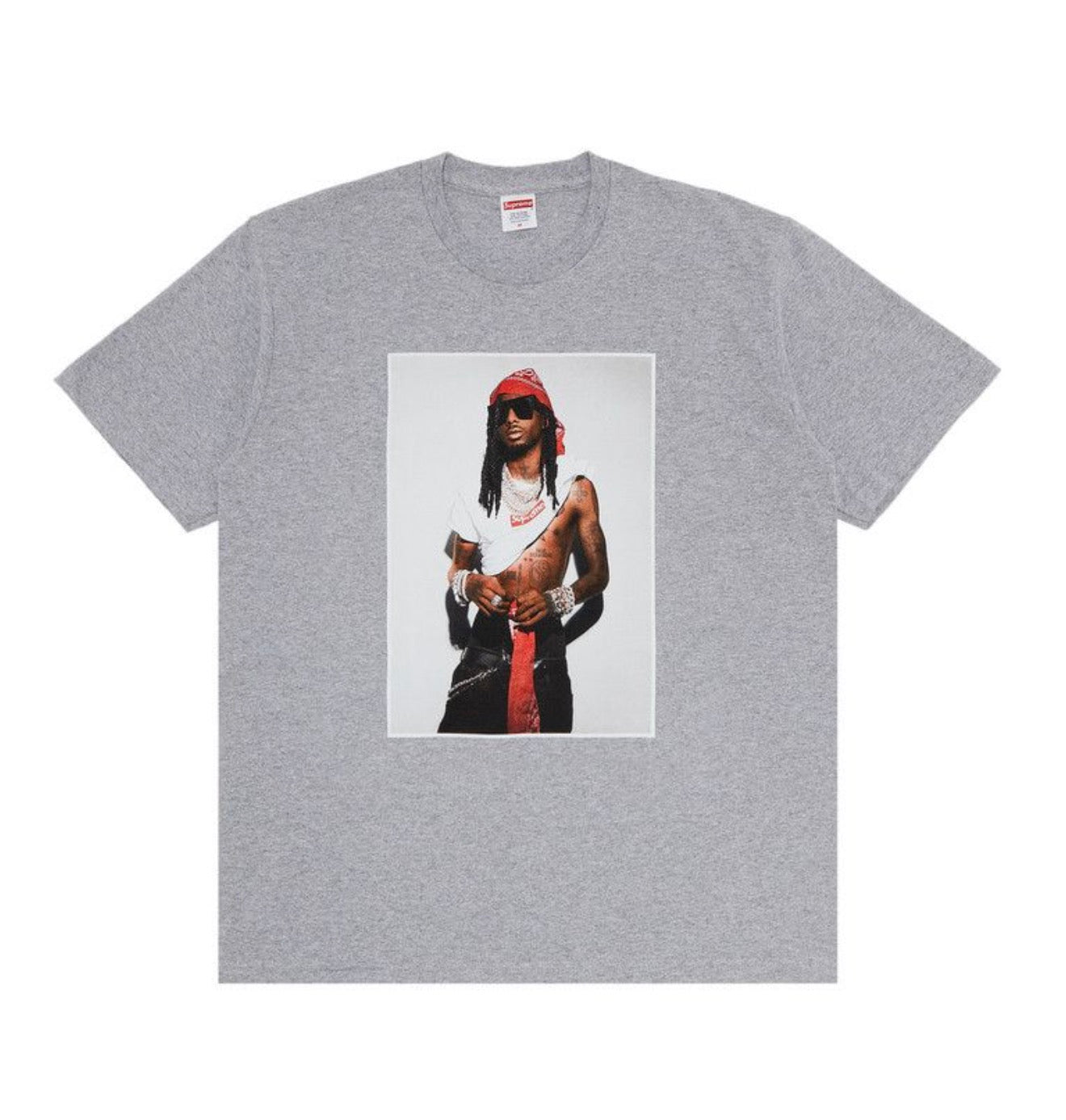 Supreme Playboii Carti Tee Heather Grey