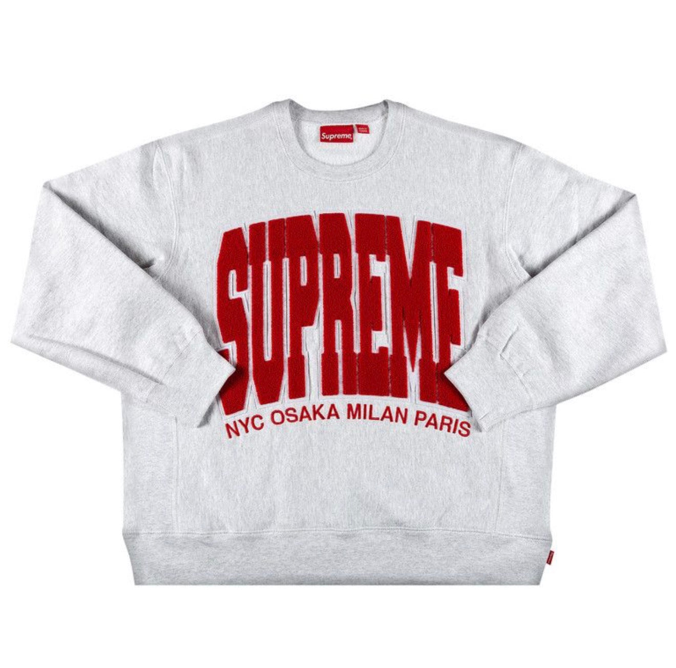 Supreme Cities Arc Crewneck Ash Grey