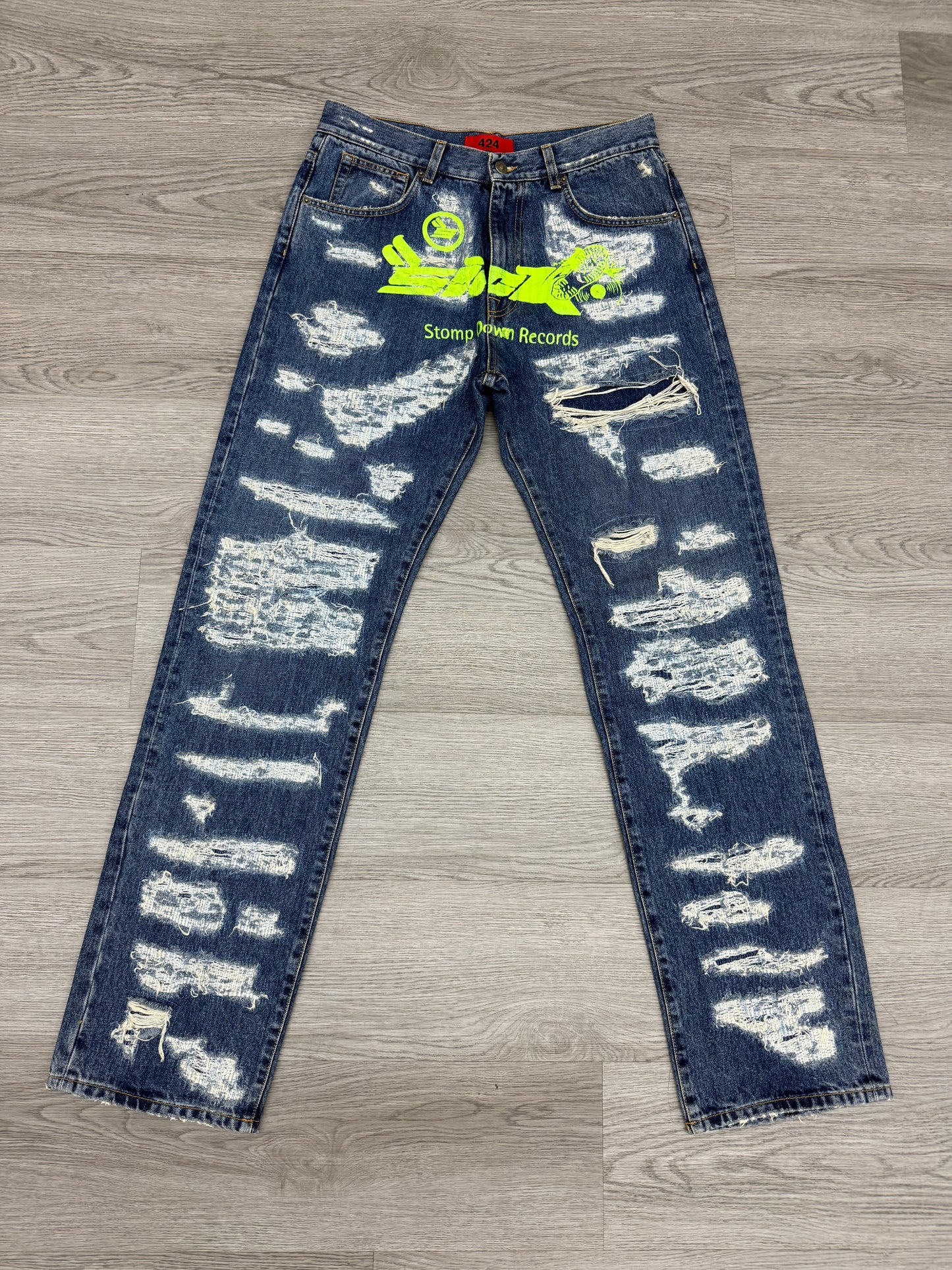 Sicko/424 Blue/Green Jeans