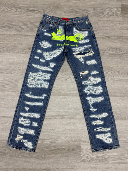 Sicko/424 Blue/Green Jeans