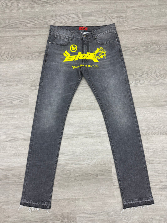 Sicko/424 Grey/Yellow Jeans